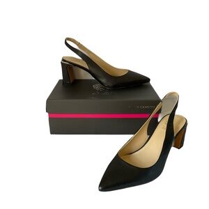 Vince Camuto Black Pointed-Toe Heels